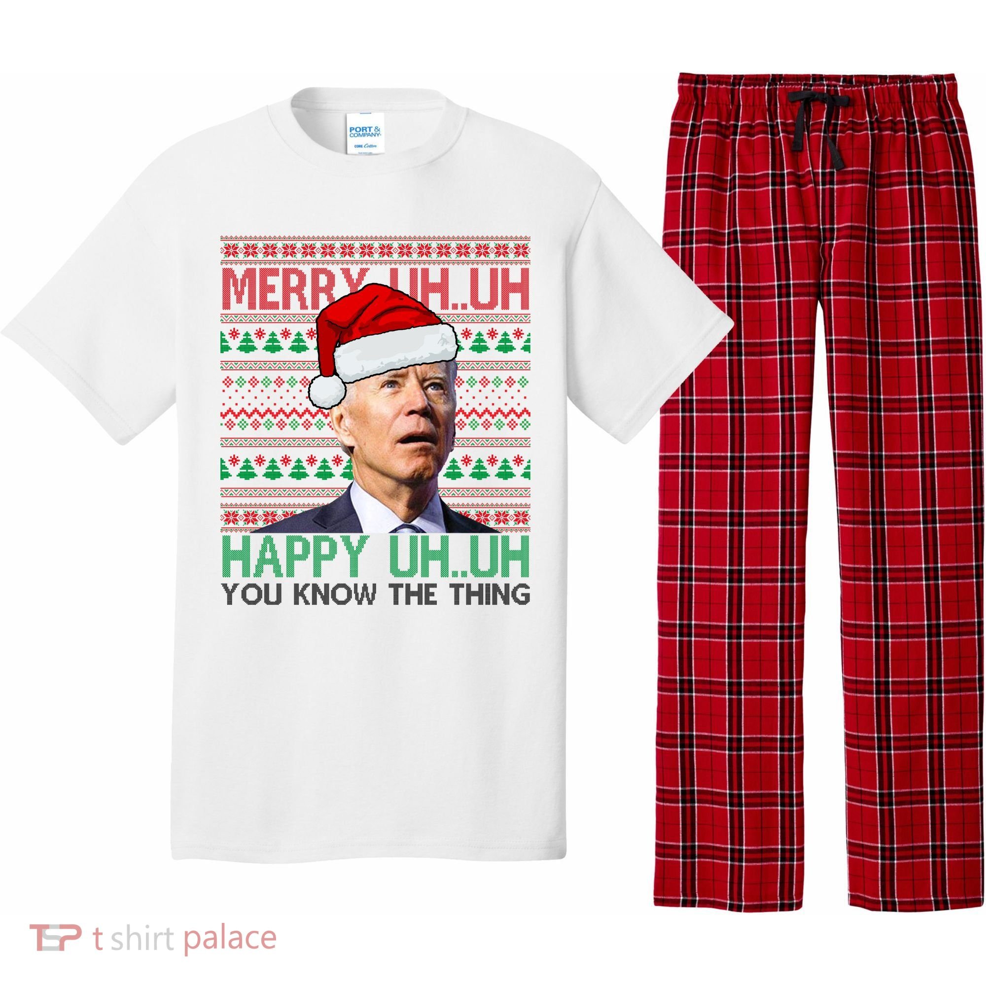 Merry You Know The Thing Funny Joe Biden Christmas Pajama Set