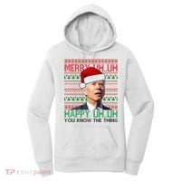Merry You Know The Thing Funny Joe Biden Christmas Women's Hoodie thumb 0