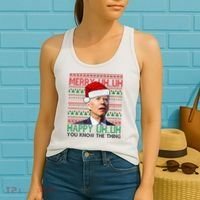 Merry You Know The Thing Funny Joe Biden Christmas Women's Tank Top thumb 2
