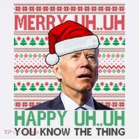 Merry You Know The Thing Funny Joe Biden Christmas Women's Tank Top thumb 5