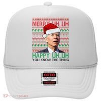 Merry You Know The Thing Funny Joe Biden Christmas Hat thumb 0