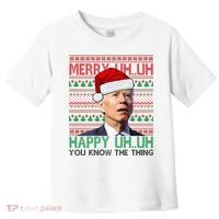 Merry You Know The Thing Funny Joe Biden Christmas Toddler T-Shirt thumb 0
