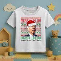 Merry You Know The Thing Funny Joe Biden Christmas Toddler T-Shirt thumb 3