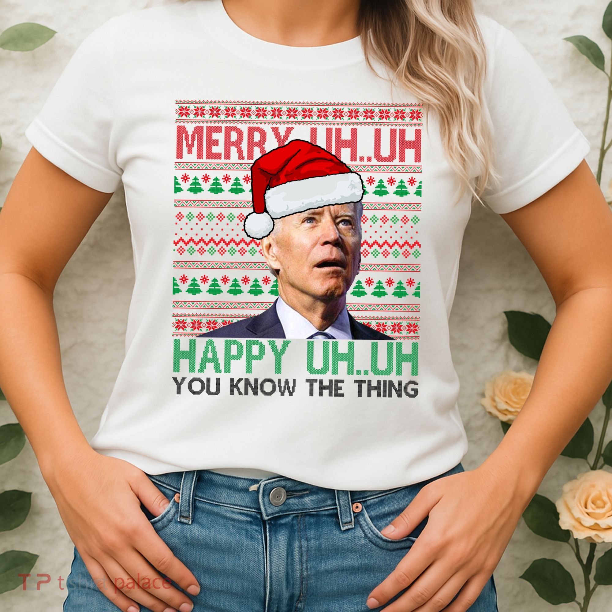 Merry You Know The Thing Funny Joe Biden Christmas Women's T-Shirt