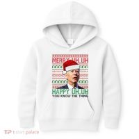 Merry You Know The Thing Funny Joe Biden Christmas Kids Hoodie thumb 0