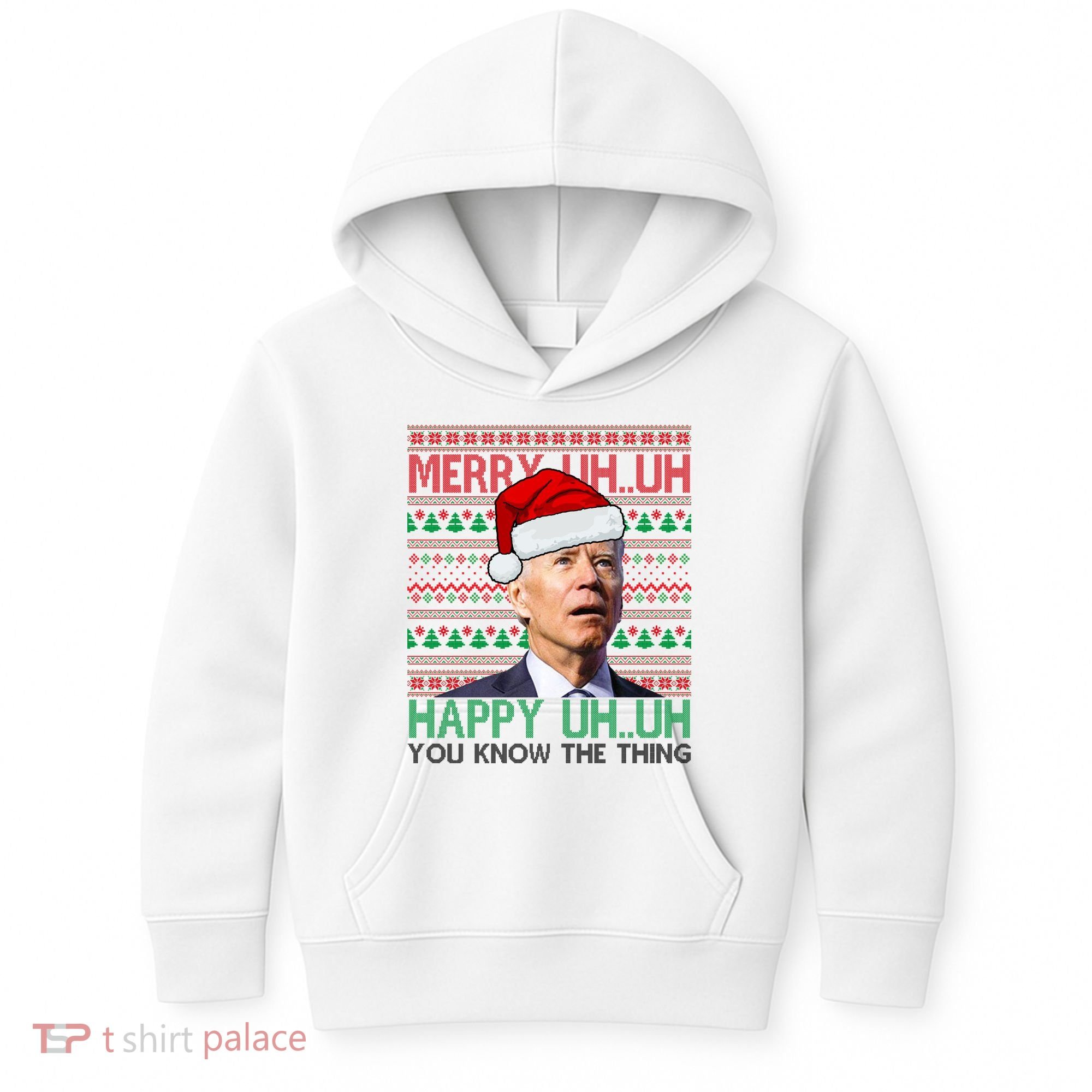 Merry You Know The Thing Funny Joe Biden Christmas Kids Hoodie