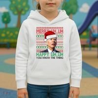 Merry You Know The Thing Funny Joe Biden Christmas Kids Hoodie thumb 3