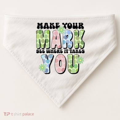 Mark Your Mark See Where It Takes You Dot Day USA-Made Doggie Bandana