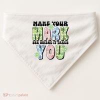 Mark Your Mark See Where It Takes You Dot Day USA-Made Doggie Bandana thumb 0