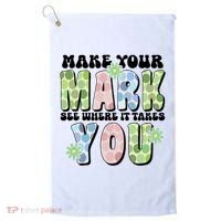 Mark Your Mark See Where It Takes You Dot Day Golf Towel thumb 0