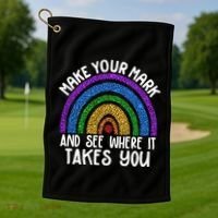 Make Your Mark And See Where It Takes You International Dot Day Golf Towel thumb 1
