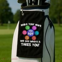Make Your Mark And See Where It Takes You Dot Day Golf Towel thumb 2