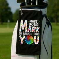 Make Your Mark See Where It Takes You Dot Day September 15th Gift Golf Towel thumb 2