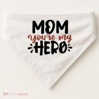 Mom You're My Hero Cute Gift USA-Made Doggie Bandana thumb 0