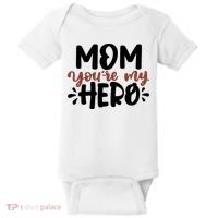 Mom You're My Hero Cute Gift Baby Bodysuit thumb 0