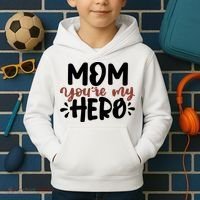 Mom You're My Hero Cute Gift Kids Hoodie thumb 2