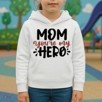Mom You're My Hero Cute Gift Kids Hoodie thumb 3