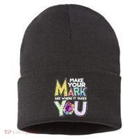 Make Your Mark See Where It Takes You Sustainable Knit Beanie thumb 0