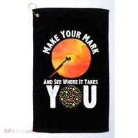 Make Your Mark And See Where It Takes You Dot Day Golf Towel thumb 0