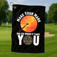 Make Your Mark And See Where It Takes You Dot Day Golf Towel thumb 1