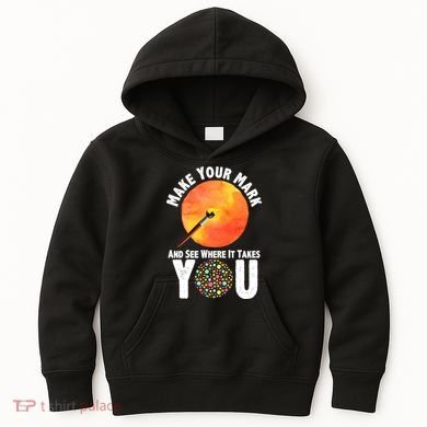 Make Your Mark And See Where It Takes You Dot Day Kids Hoodie