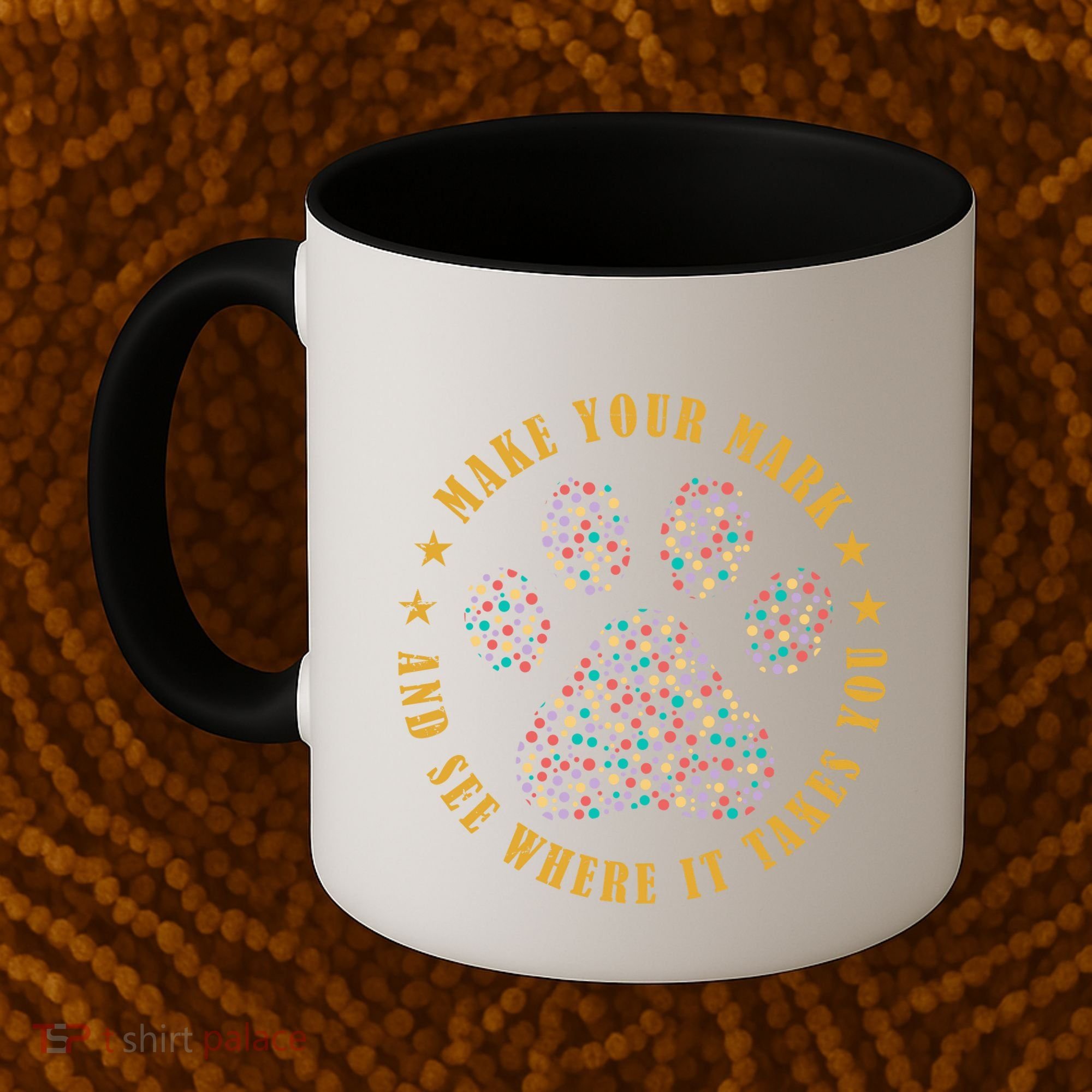 Make Your Mark Dot Day Paw Print Coffee Mug