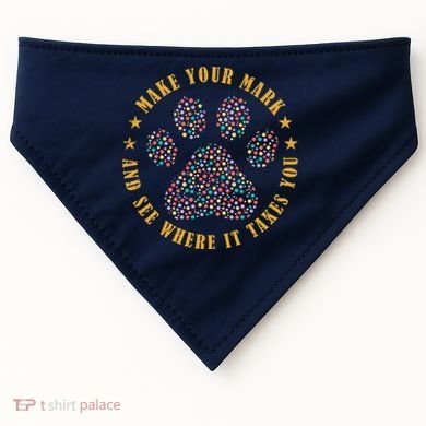 Make Your Mark Dot Day Paw Print USA-Made Doggie Bandana