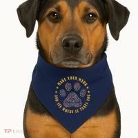 Make Your Mark Dot Day Paw Print USA-Made Doggie Bandana thumb 1