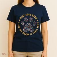 Make Your Mark Dot Day Paw Print T-Shirt thumb 4