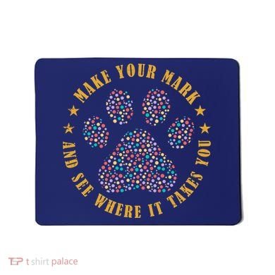 Make Your Mark Dot Day Paw Print Mousepad