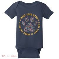 Make Your Mark Dot Day Paw Print Baby Bodysuit thumb 0