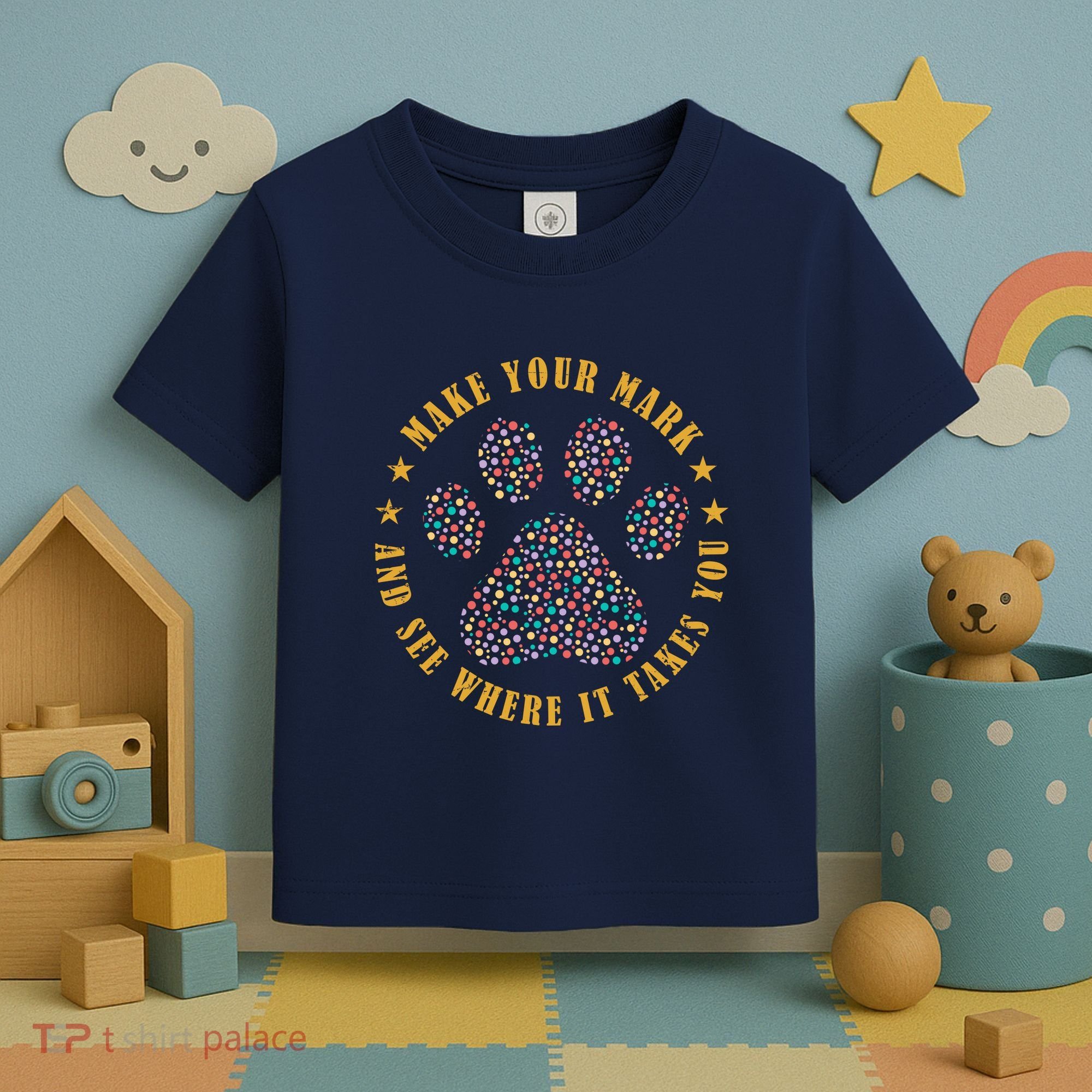 Make Your Mark Dot Day Paw Print Toddler T-Shirt