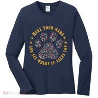 Make Your Mark Dot Day Paw Print Women's Long Sleeve Shirt thumb 0