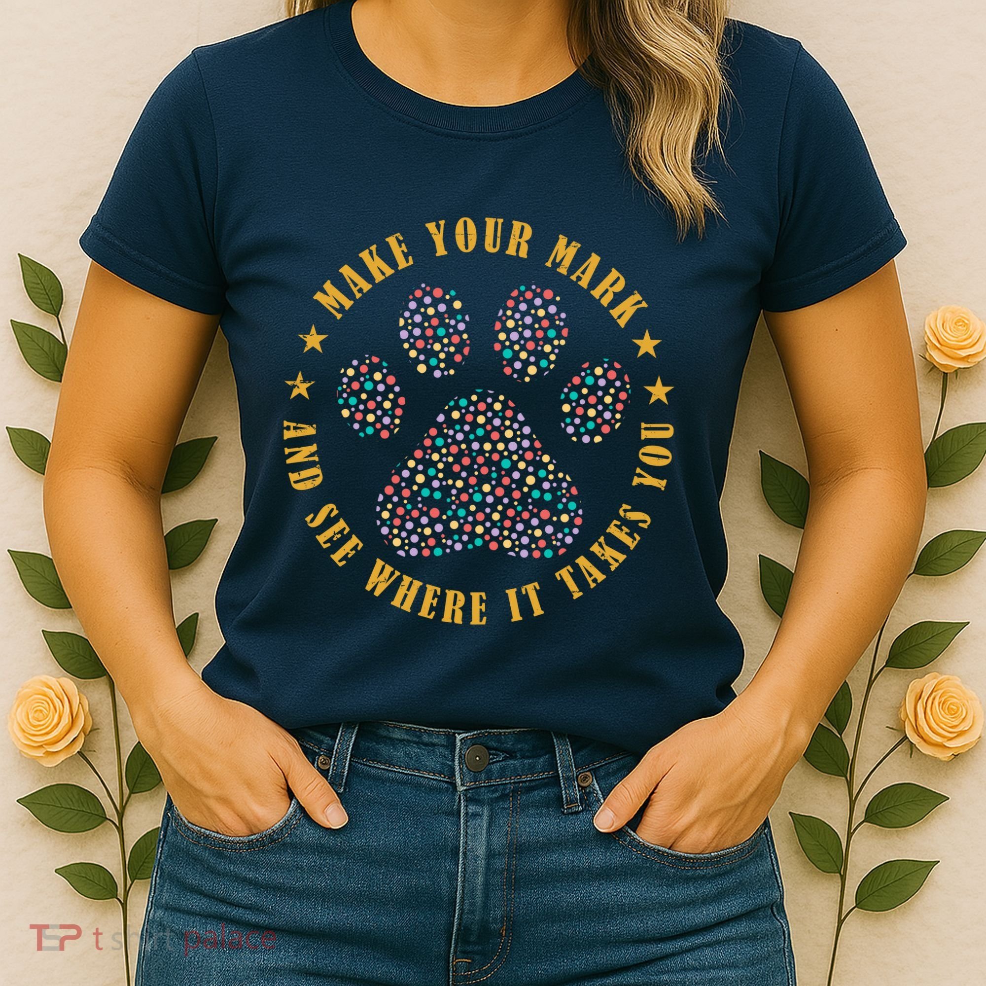 Make Your Mark Dot Day Paw Print Women's T-Shirt