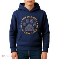 Make Your Mark Dot Day Paw Print Kids Hoodie thumb 4