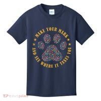Make Your Mark Dot Day Paw Print Kids T-Shirt thumb 0