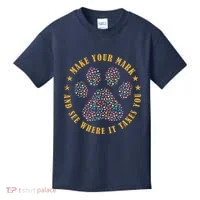 Make Your Mark Dot Day Paw Print Kids T-Shirt thumb 0