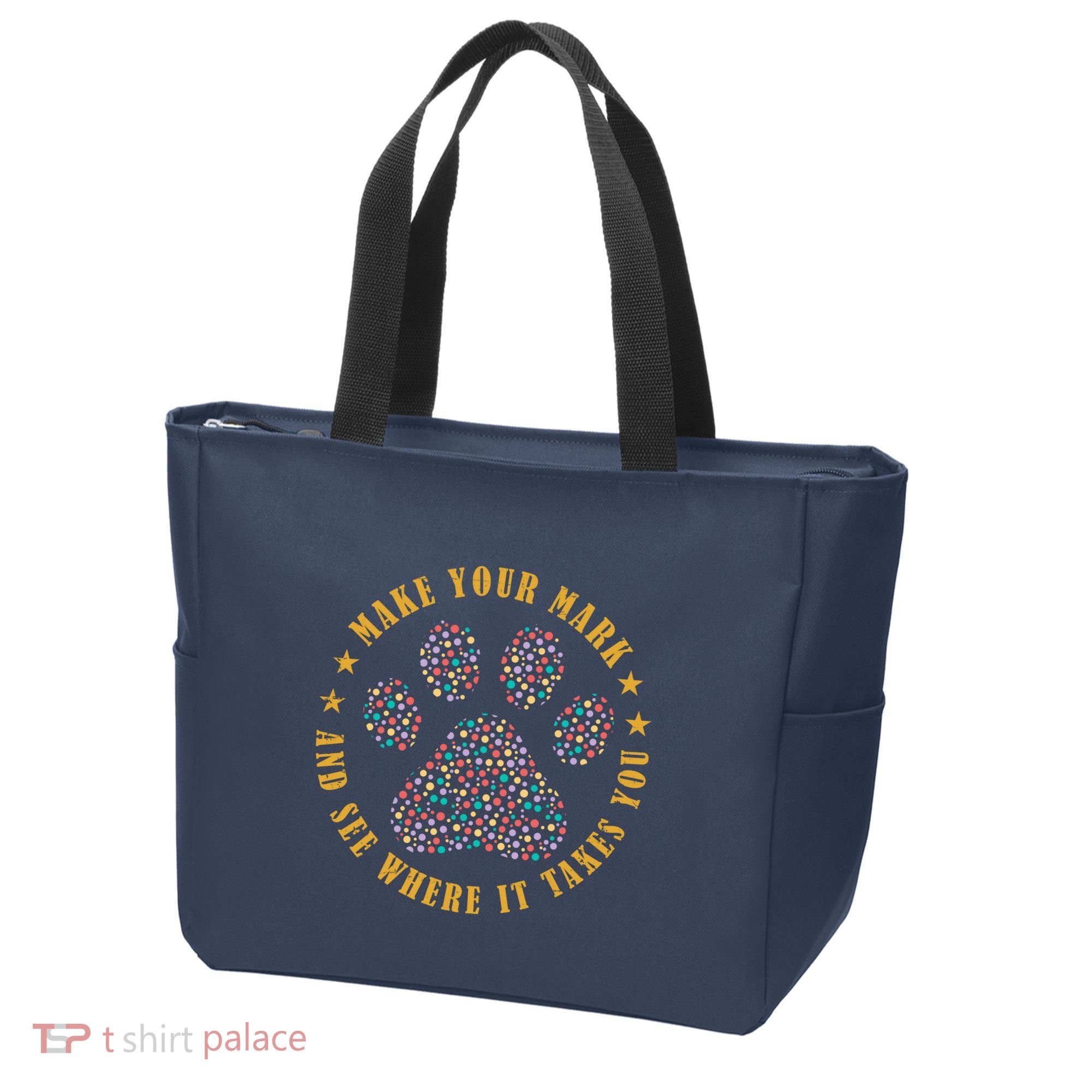 Make Your Mark Dot Day Paw Print Tote Bag