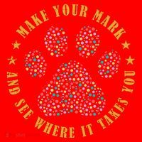 Make Your Mark Dot Day Paw Print Santa Hat thumb 1