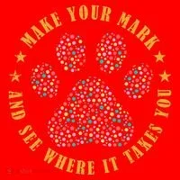 Make Your Mark Dot Day Paw Print Santa Hat thumb 1