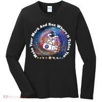 Mark Your Mark And See Where It Takes You International Dot Day Space Astronaut Women's Long Sleeve Shirt thumb 0