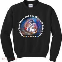 Mark Your Mark And See Where It Takes You International Dot Day Space Astronaut Kids Sweatshirt thumb 0