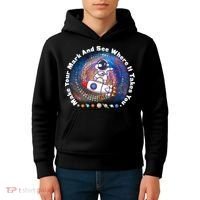 Mark Your Mark And See Where It Takes You International Dot Day Space Astronaut Kids Hoodie thumb 4