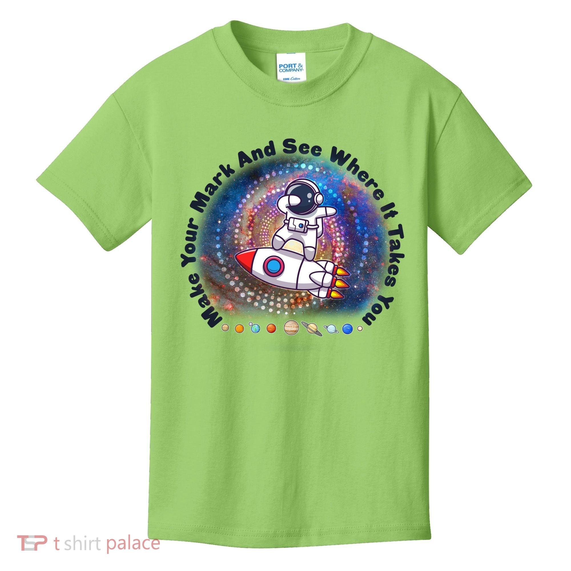 Mark Your Mark And See Where It Takes You International Dot Day Space Astronaut Kids T-Shirt