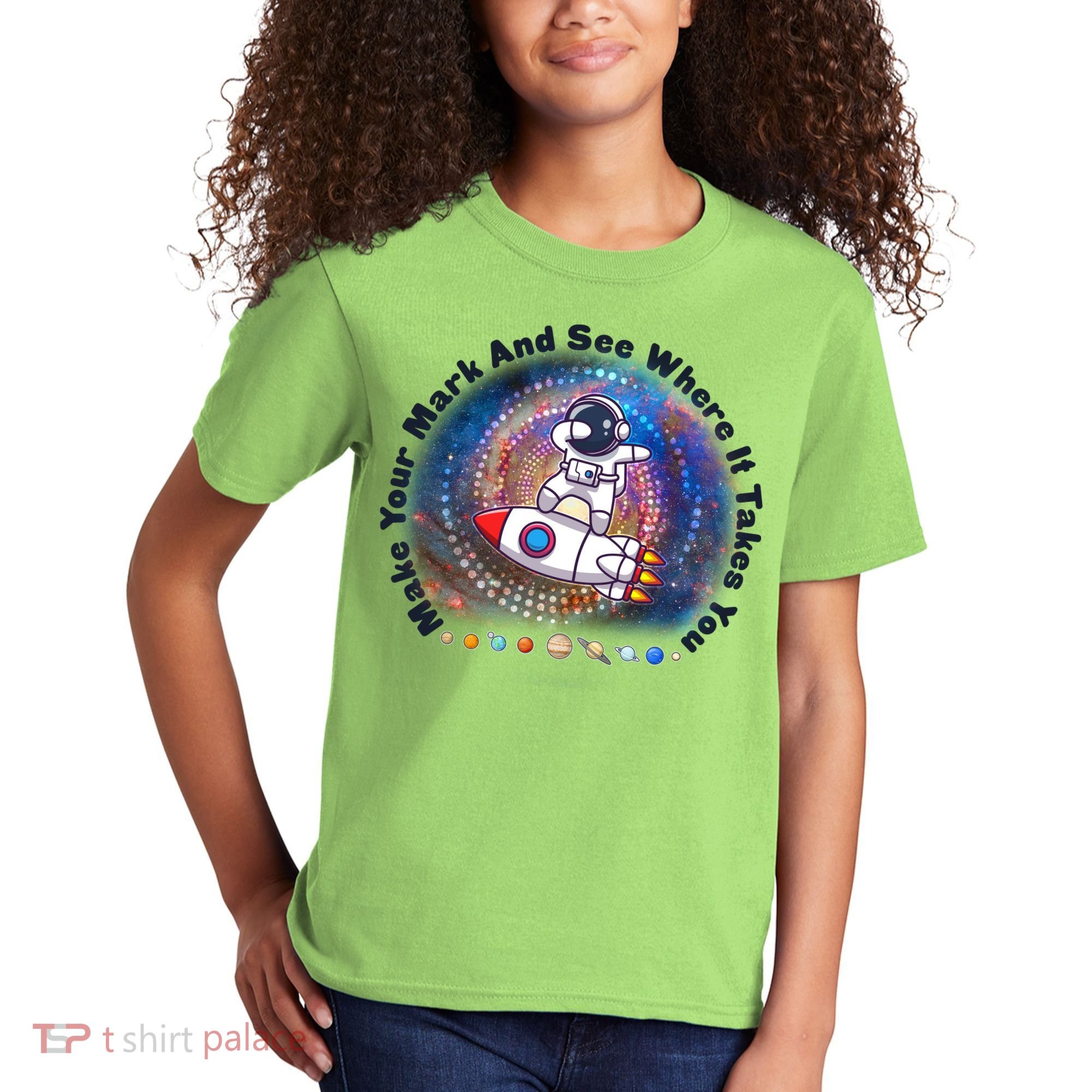 Mark Your Mark And See Where It Takes You International Dot Day Space Astronaut Kids T-Shirt