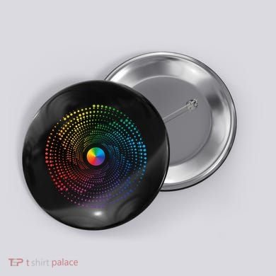 Make Your Mark International Dot Day Rainbow Polka Dot Swirl Button