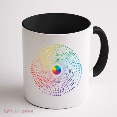 Make Your Mark International Dot Day Rainbow Polka Dot Swirl Coffee Mug back