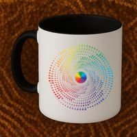 Make Your Mark International Dot Day Rainbow Polka Dot Swirl Coffee Mug thumb 2