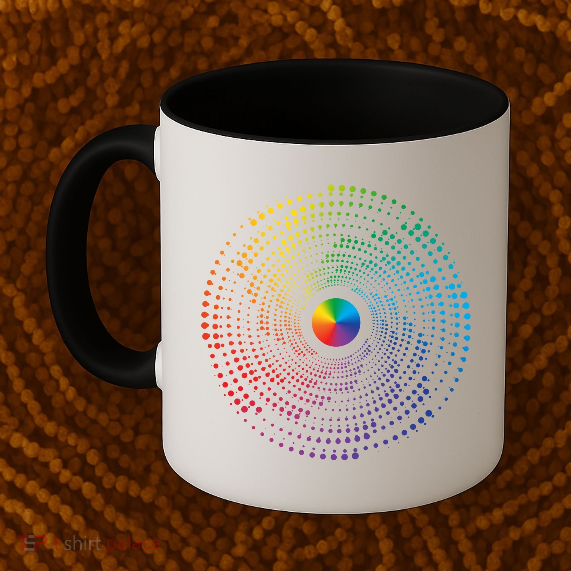 Make Your Mark International Dot Day Rainbow Polka Dot Swirl Coffee Mug