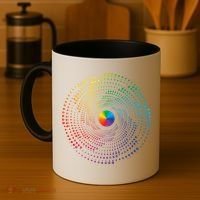 Make Your Mark International Dot Day Rainbow Polka Dot Swirl Coffee Mug thumb 4